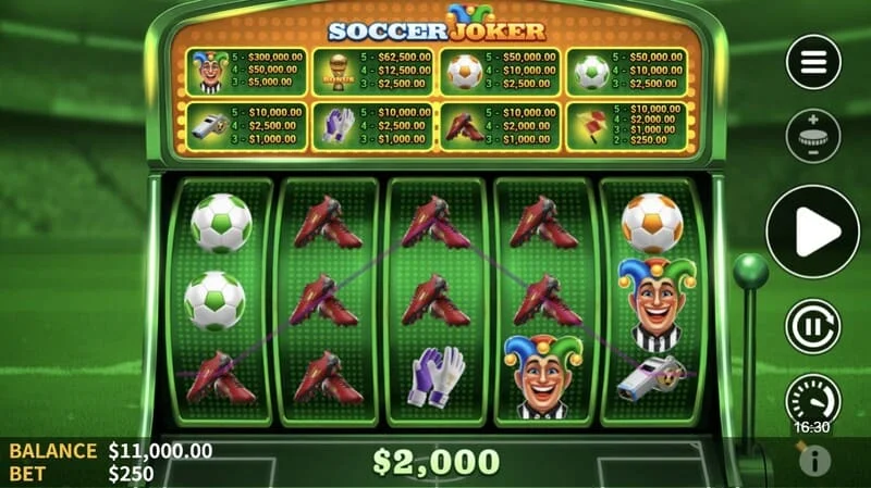Soccer Joker - nyerő kombináció a tárcsákon